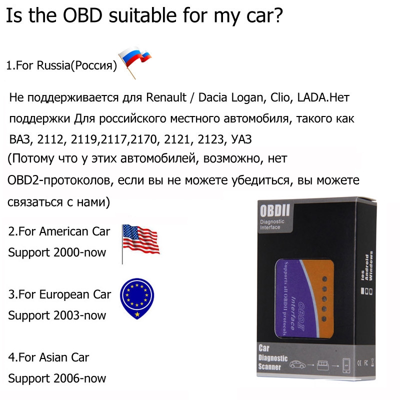 Bộ Thiết Bị Chẩn Đoán Lỗi Elm327 Wi-Fi Obd2 V1.5 Cho Ios Android / Iphone Windows