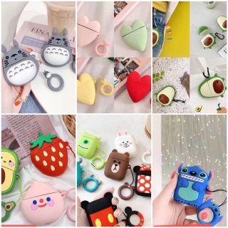 Túi silicon Airpod dẻo hình thú kèm iring xỏ ngón cao cấp