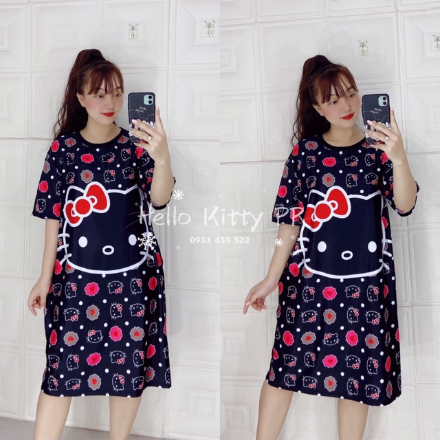 ĐẦM - LỬNG - ĐÙI THUN THÁI HELLO KITTY - DORAEMON