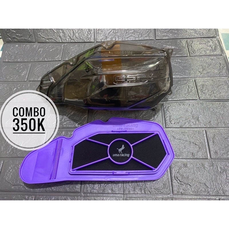 Ốp Bầu Lọc Gió Pô E Màu Khối Dành Cho Vario,Ab,Click.ShMode V.V