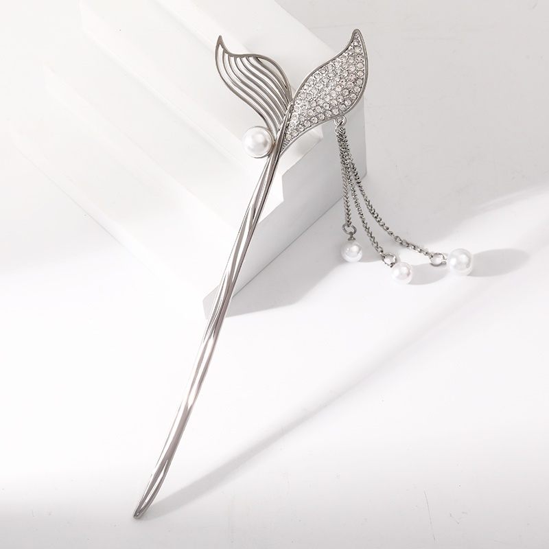 Kẹp Tóc Đuôi Cá Đính Kim Cương Giả Cao Cấp Thời Trang Mới 2022 Cho Cô Dâu