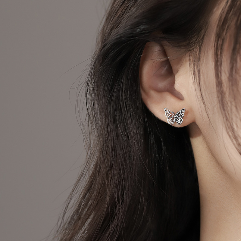 BUTTERFLY Hoa Tai Dáng Dài Hình Bướm Phong Cách Retro