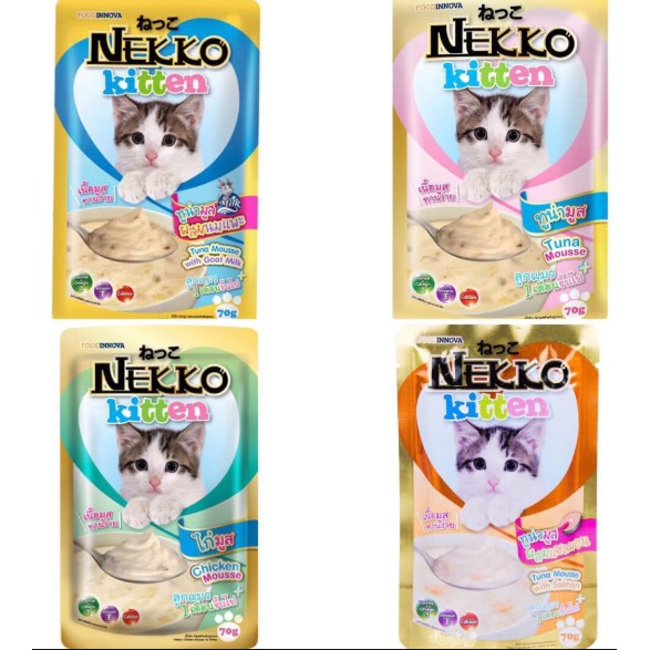 Combo 48 gói pate nekko topping thức ăn ướt cho mèo đủ vị