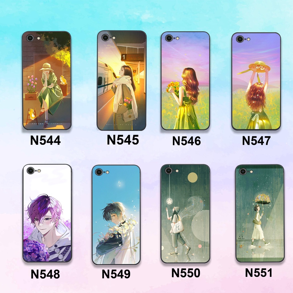 Ốp Iphone 6/6S/6 Plus/6S Plus/7/8/7Plus/8Plus hình cô gái , chàng trai mùa thu nhẹ nhàng dễ thương trẻ trung