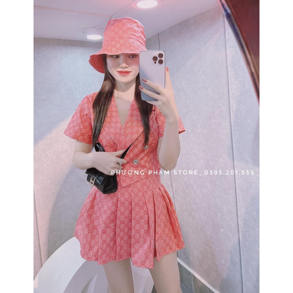 Set áo chân váy gucci