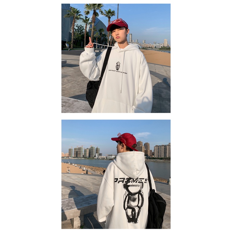 Áo hoodie AOKANG dáng rộng phong cách đường phố Mỹ thời trang xuân thu cho nam