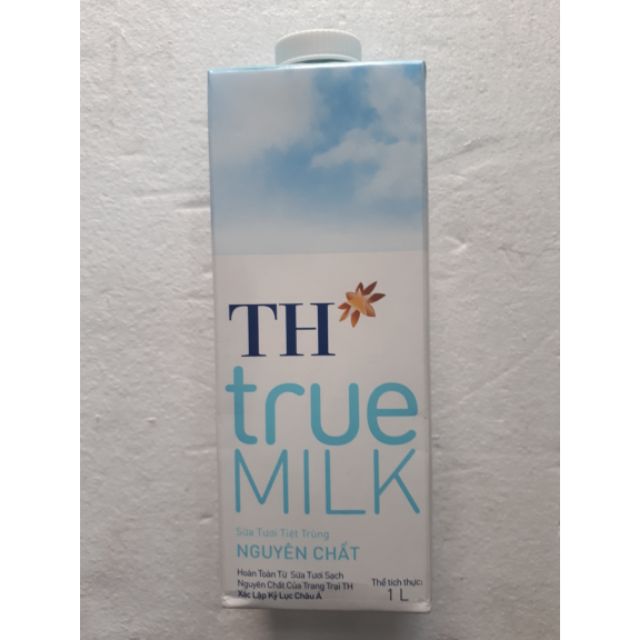 Sữa tươi tiệt trùng không đường TH true MILK hộp 1 lít