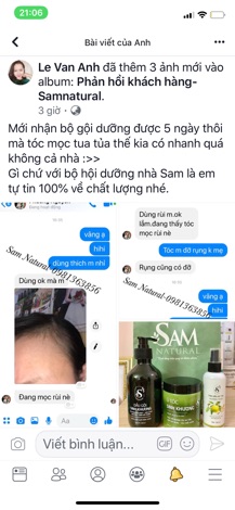 Xịt kích mọc tóc Sam natural