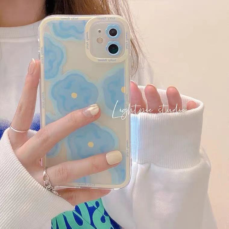 Ốp Điện Thoại Mềm Trong Suốt Hình Hoa Cho IPhone 12 Pro Max 11/ XS/ XR/ X/ 8/ 7/6 Plus Mini