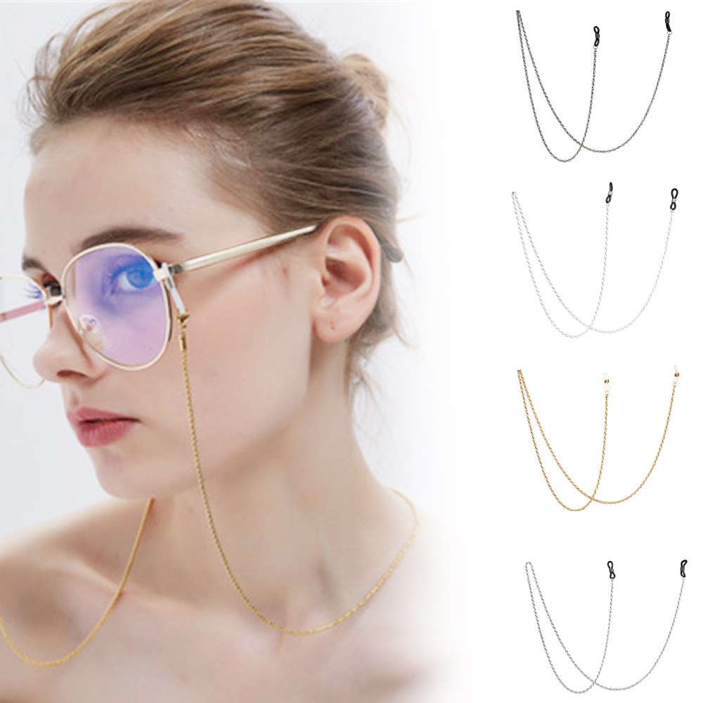 Dây đeo mắt kính chống trượt bằng kim loại phong cách cổ điển thời trang cho nam và nữ