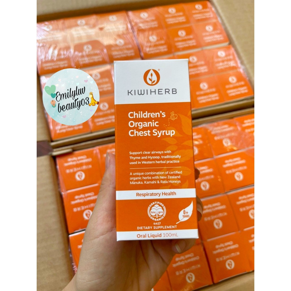 Siro giảm ho đờm Kiwiherb Children’s Organic Chest Serup New Zealand 100ml