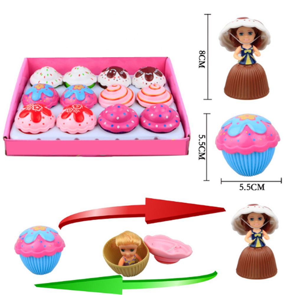 Đồ Chơi Búp Bê Hoạt Hình Bánh Cupcake Mini Dễ Thương Cho Bé Gái