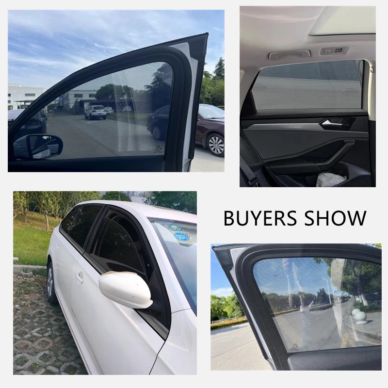 Set 2 / 4 Lưới Che Nắng / Muỗi / Tia UV Gắn Cửa Sổ Trước / Sau Xe Hơi Cho Bé / Cắm Trại