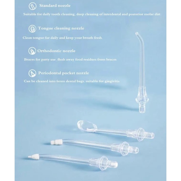 Set tăm nước kèm 4 vòi và bàn chải điện T500 kèm 3 đầu Xiaomi Mijia Limited Edition hộp quà tặng sang trọng