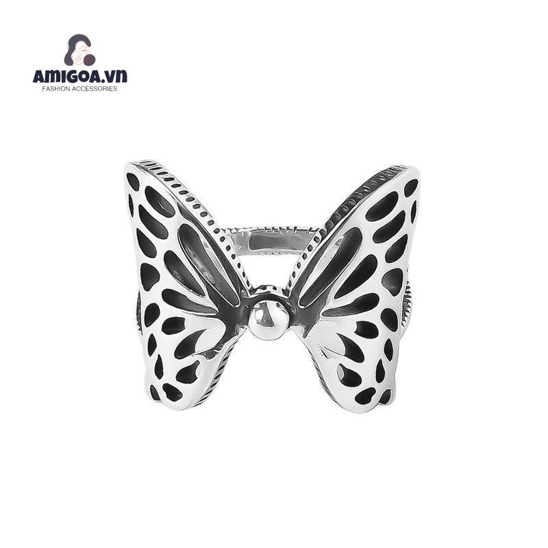 ✨✨Nhẫn hở hình bướm phong cách hip hop đường phố có thể điều chỉnh kích thước cho nữ