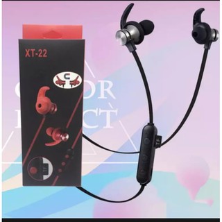 Tai nghe Bluetooth thể thao chống nước  XT 22 tích hợp nam châm và khe cắm thẻ nhớ, tai nghe không dây có mic, siêu t