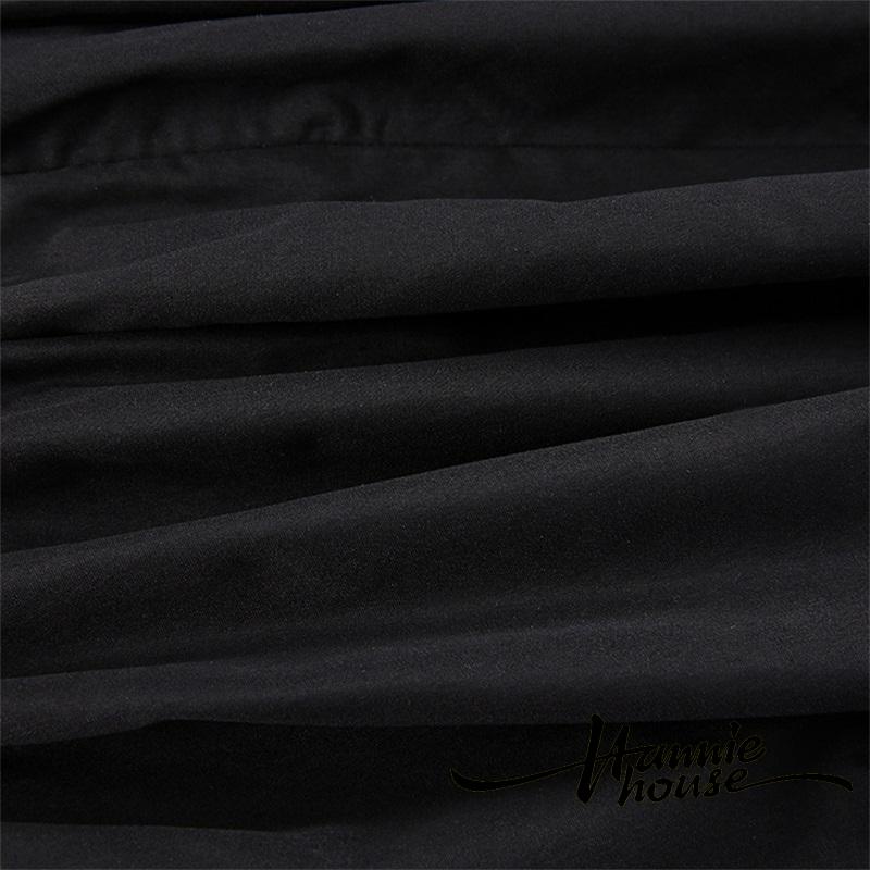 Đầm cổ vuông màu đen phong cách Pháp thời trang cho nữ