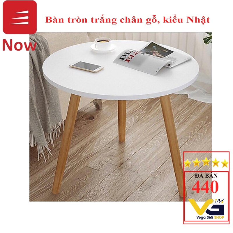 [GIÁ RẺ NH Bàn ngồi bệt kiểu Nhật hình tròn MÀU TRẮNG/ ĐEN, bàn trà, bàn cafe, bàn sofa, bàn để đồ tiện ích Lucie Store