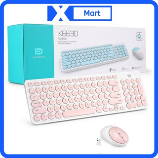 Combo phím chuột không dây FORTER IK6630 chính hãng - Bàn phím laptop kết nối xa 20m