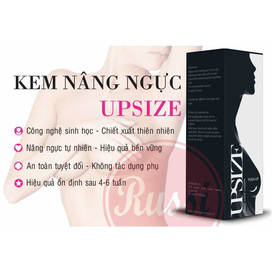 Kem nở ngực UpSize Cream - Tăng kích thước vòng 1 An Toàn Hiệu quả