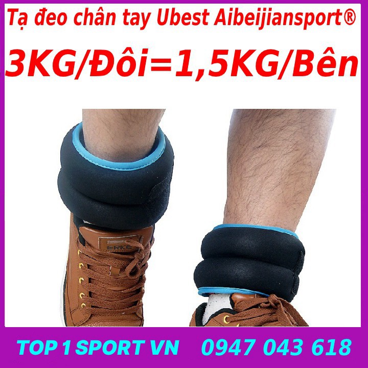 HÀNG CAO CẤP -  Tạ đeo cổ chân cổ tay loại siêu gọn nhẹ Ubest Aibeijiansport® phiên bản 3.0 - Dùng cho Yoga, bale, múa, 