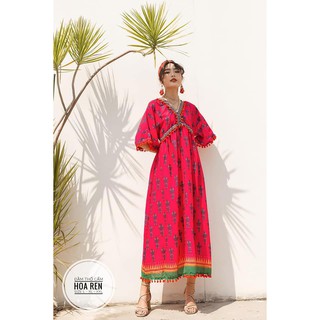 Đầm maxi big size thổ cẩm từ 55kg-90kg
