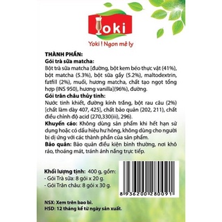 Trà sữa Matcha trân châu thủy tinh