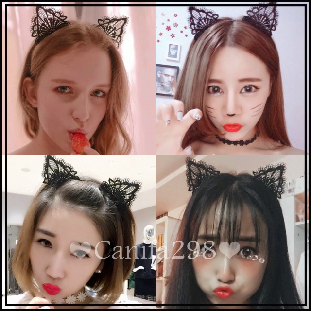 Bờm Tóc - Cài Tóc Tai Mèo Sexy Ren 7002