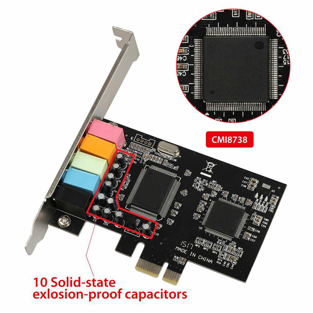 Thẻ Âm Thanh Kỹ Thuật Số PCI-E8738 6 Kênh Cho Máy Tính