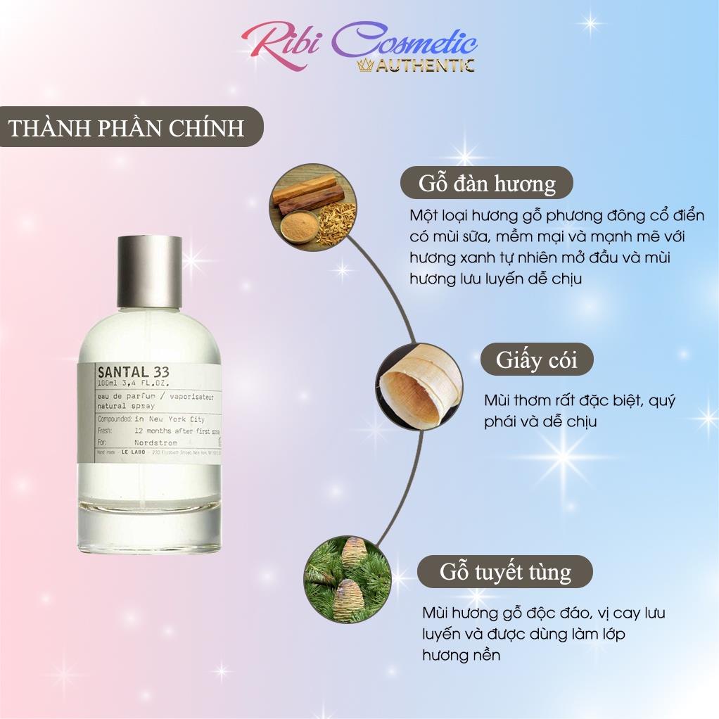 Nước hoa nam nữ Unisex Le Labo Santal 33 - Hương thơm của gỗ nhẹ nhàng lôi cuốn
