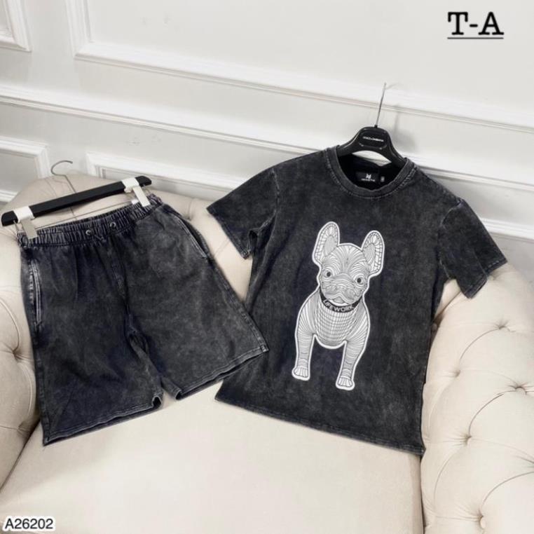 [Sẵn Hàng] Bộ Nam In HÌnh Doggy Chất Cotton Loang Cao Cấp - Bộ Nam Mùa Hè