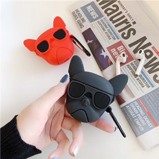 Case Airpod 1/2 chó đỏ đen (lấy tương tác)