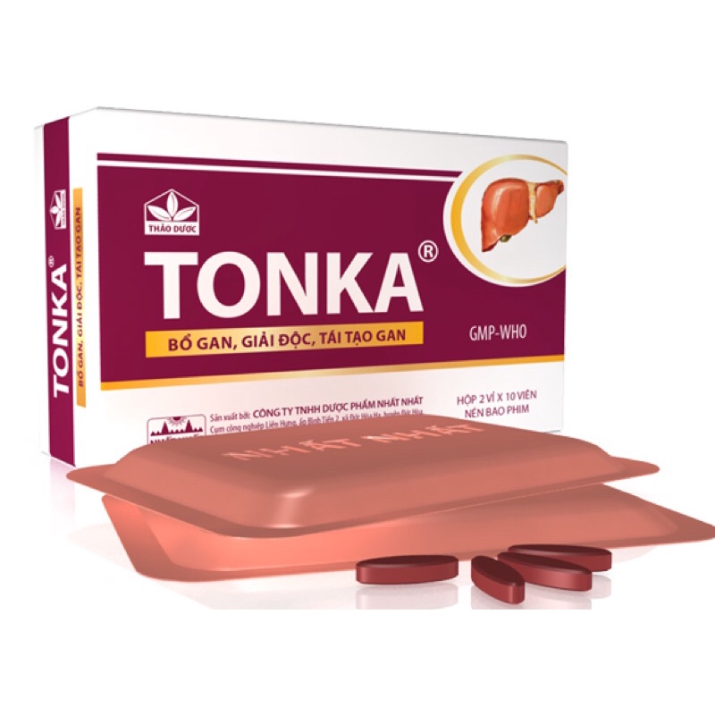 TONKA - BỔ GAN,GIẢI ĐỘC,suy giảm chức năng gan:Ăn không tiêu,đầy bụng,chán ăn,Dị ứng,mẩn ngứa,mề đay,Nóng trong,mụn nhọt