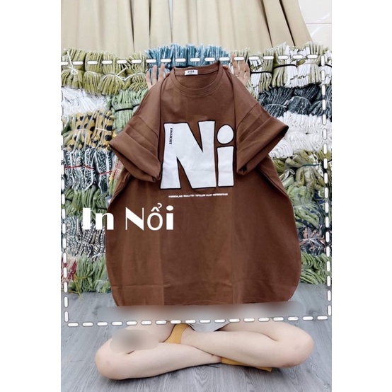 Áo Thun Nam Nữ Tay Lỡ In Chữ Nổi Ni Chất Cotton Mịn, Form Rộng Unisex Oversize Style Hàn Quốc