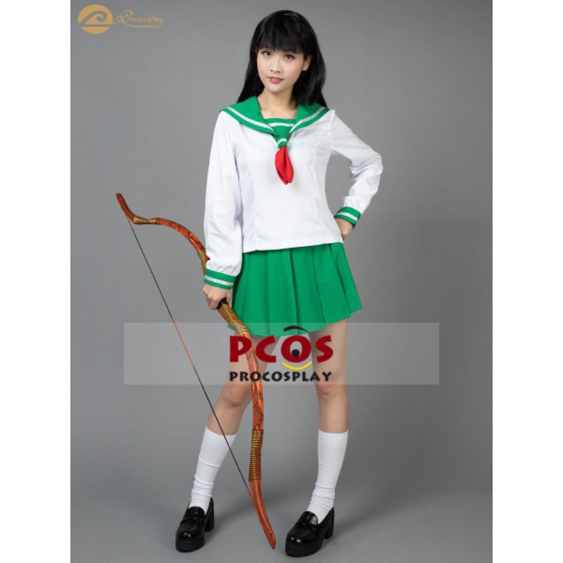 [sẵn] Wig/tóc giả Kikyo/Kagome - Inuyasha màu đen mái bằng [Miu Cosplay]