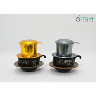 [PHIN XI TĨNH ĐIỆN] Bộ tách gốm Phin cafe màu Titan số 34