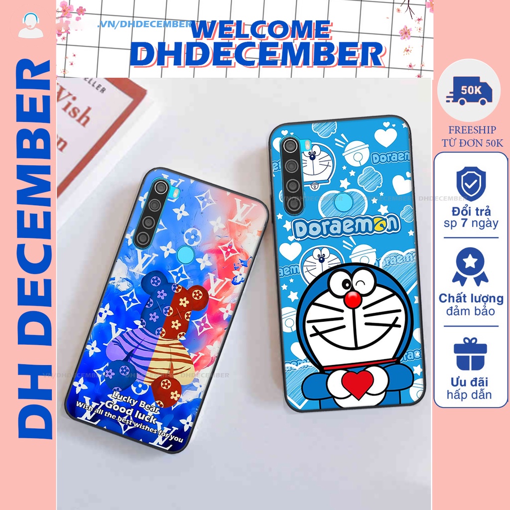 Ốp lưng Xiaomi REDMI NOTE 8 in hình gấu K@ws, gấu nâu, dor@emon RẺ- ĐẸP- BỀN