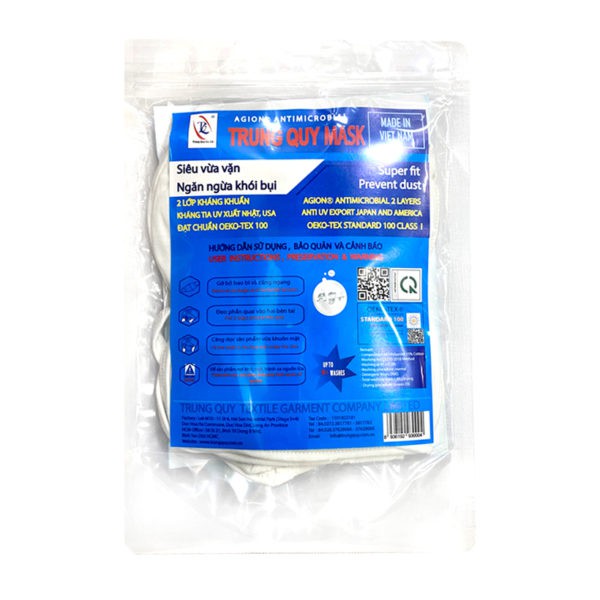 Khẩu trang vải 2 lớp kháng khuẩn Trung Quy (10 cái/gói) (lên đến 30 lần giặt) | BigBuy360 - bigbuy360.vn