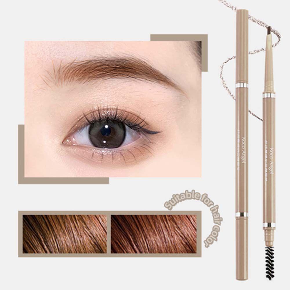OCEANMAP Bút Chì Kẻ Lông Mày Hai Đầu Siêu Mịn Chống Thấm Nước Lâu Trôi Màu Nâu Xám Dành Cho Bạn Nữ