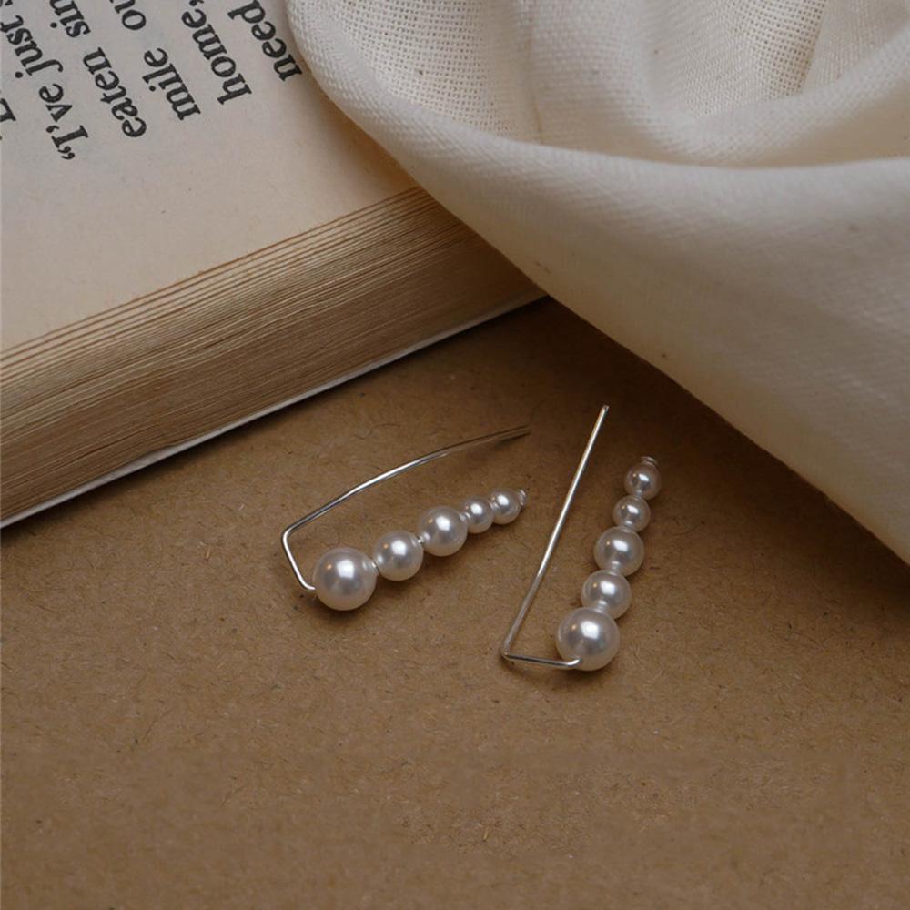 Khuyên Kẹp Vành Tai Họa Tiết Hình Học Đơn Giản Phong Cách Vintage Hàn Quốc