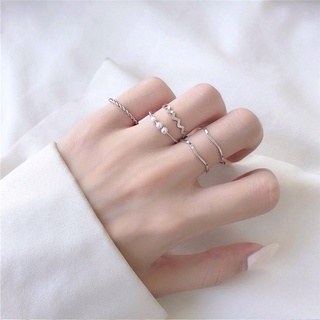 Set Nhẫn Thời Trang Hàn Quốc Cá Tính Độc Đáo Cho Nữ