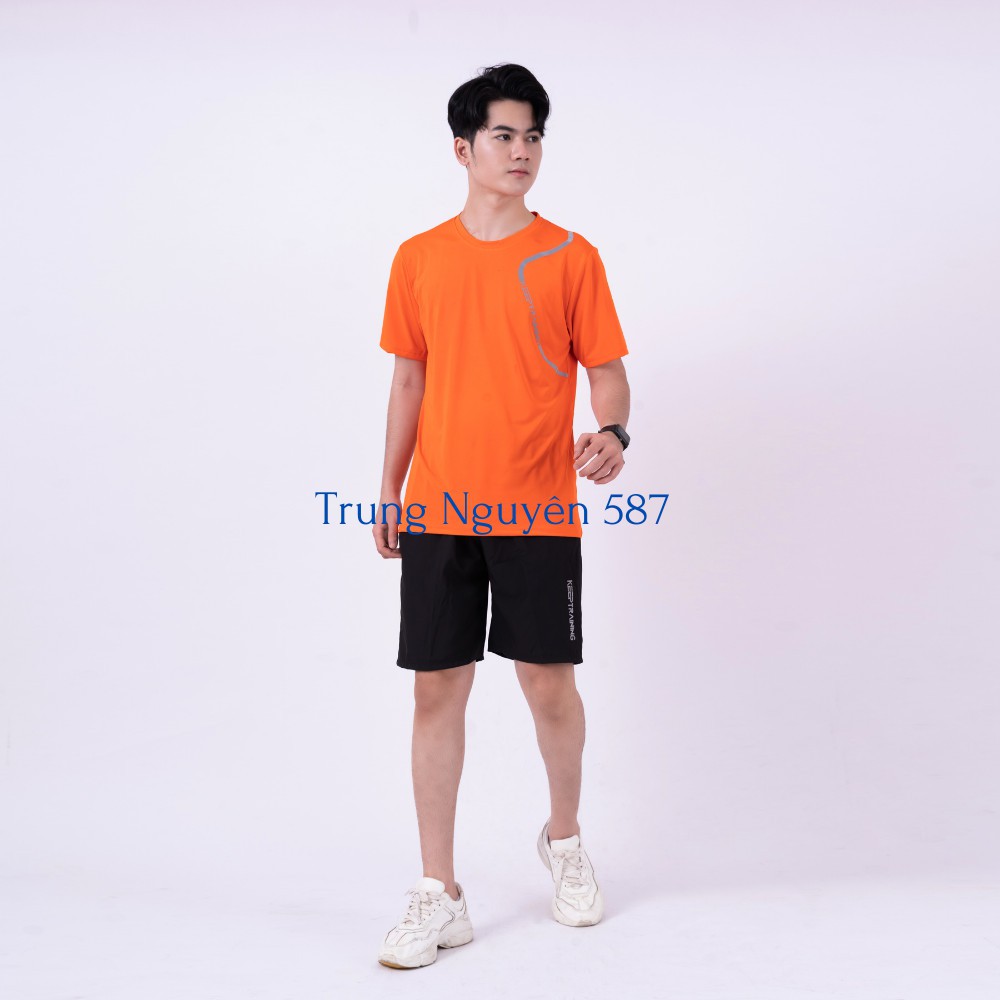 Keep training bộ thể thao nam cổ tròn hot chào hè 2021,chất vải thun lạnh thoáng mát năng động, | BigBuy360 - bigbuy360.vn