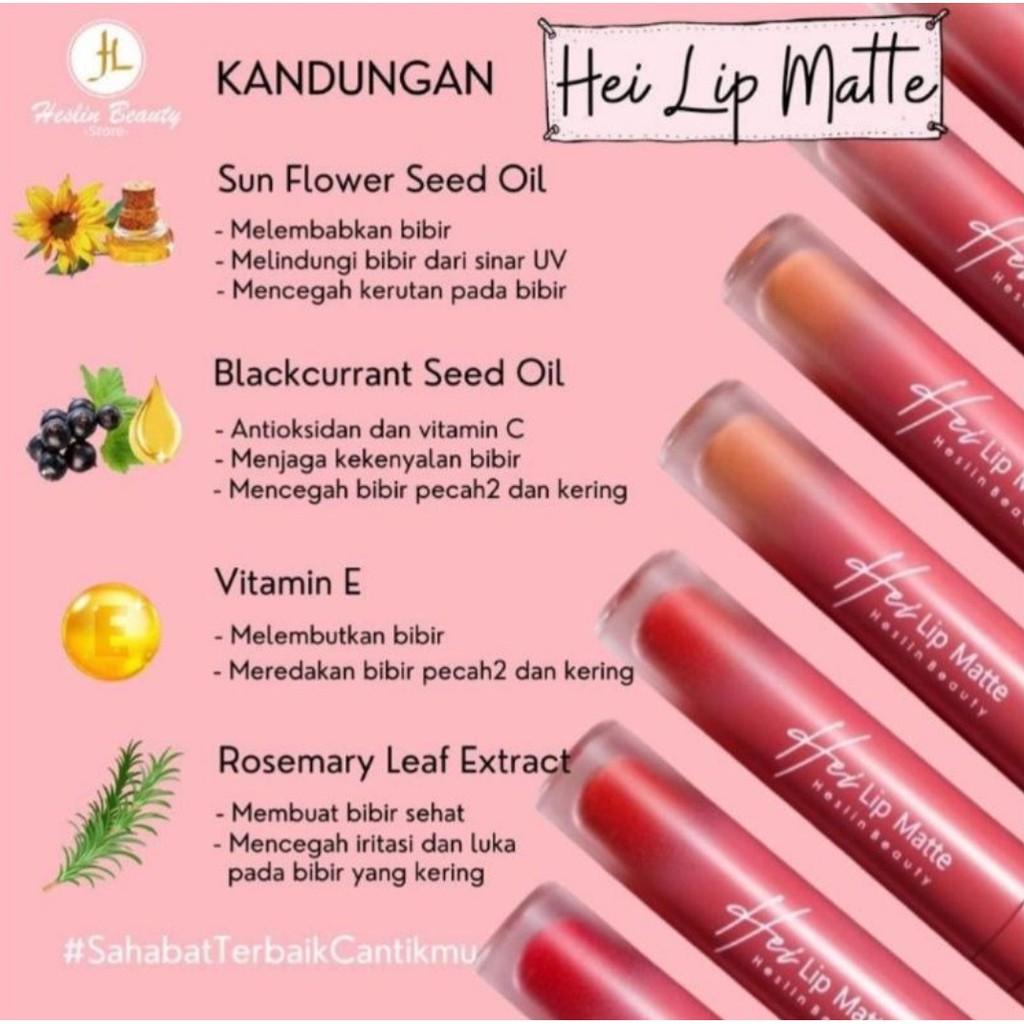 (hàng Mới Về) Son Lì Heslin Beauty Hei Lên Màu Đẹp | BigBuy360 - bigbuy360.vn