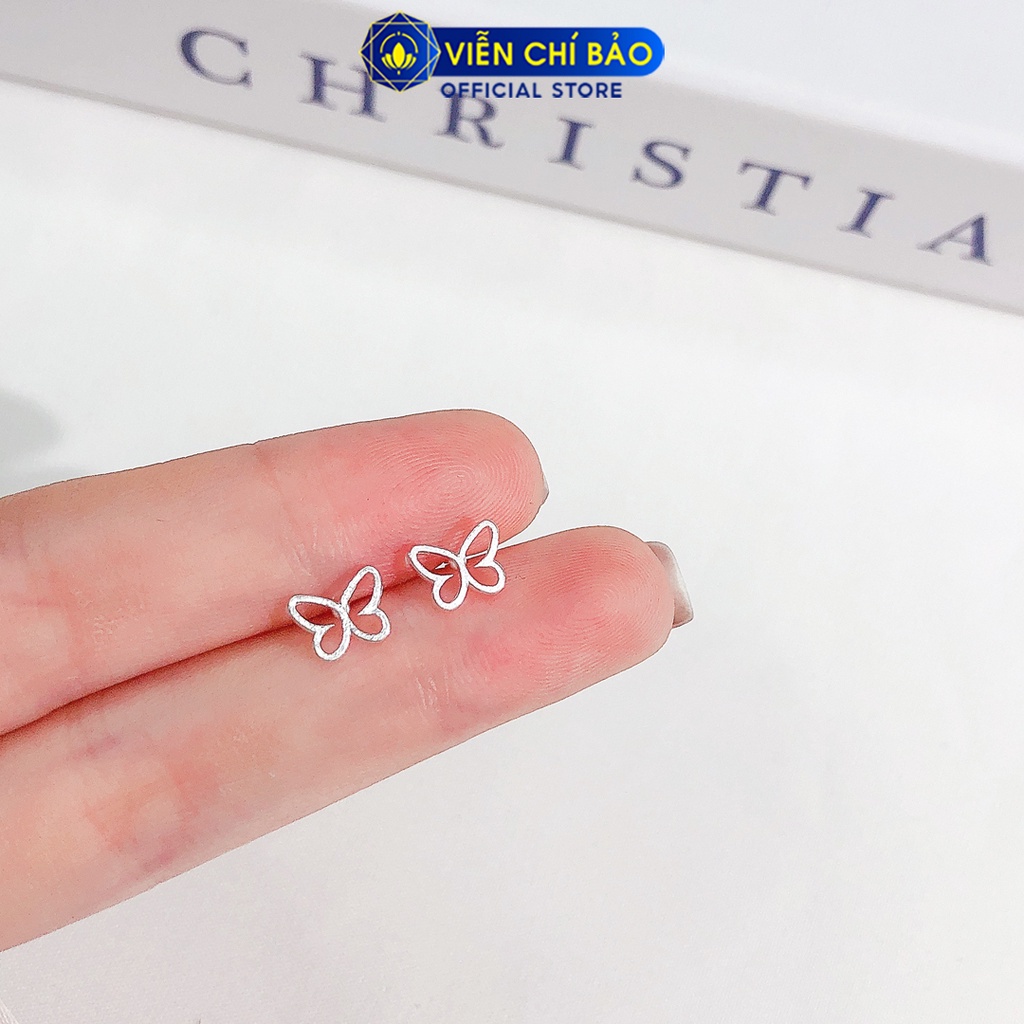 Bông tai bạc nữ hình cánh bướm chất liệu bạc 925 thời trang phụ kiện trang sức nữ Viễn Chí Bảo E006