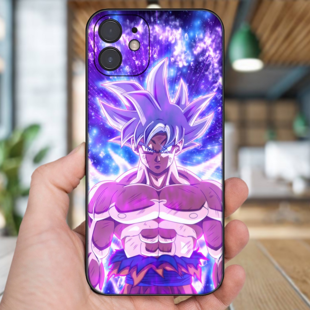 Ốp lưng iPhone 12 dẻo đen cạnh vuông in hình Goku Dragon Ball