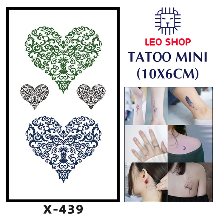 Hình Xăm Dán Mini Đôi Môi, Trái Tim Chụp Ảnh, Đóng Phim, Dễ Dàng Tẩy Xóa - Dùng 2-5 Ngày