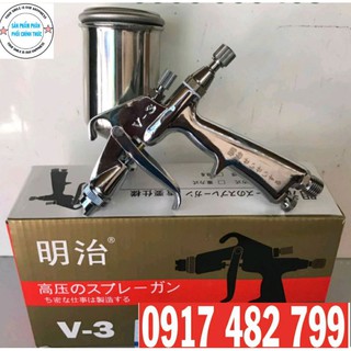 SÚNG PHUN SƠN KẺ CHỈ V3 BÉC PHUN 0.6mm cao cấp