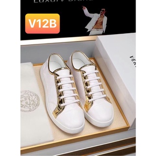 Sneaker v.s nam cao cấp, giày nam hợp thời trang, sneaker trắng v12b