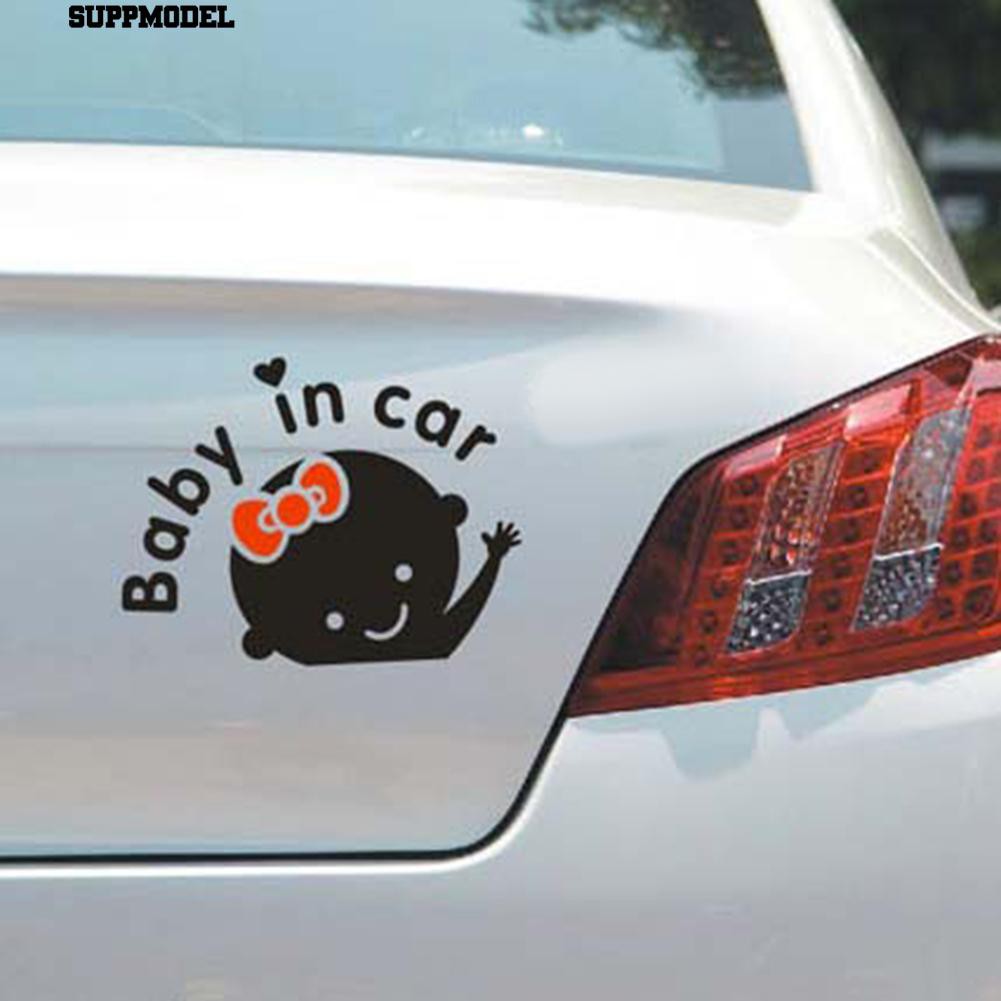 Decal dán trang trí in chữ Baby in Car cho xe hơi