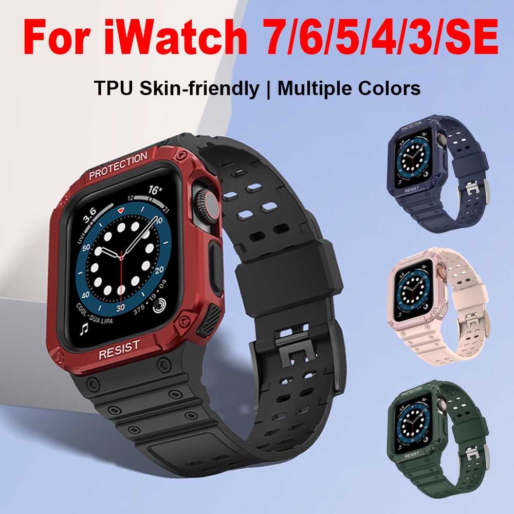 Dây Silicone Có Khung Cho Đồng Hồ Thông Minh oiWatch Series 7/6/SE/5/4/3 / 45mm 41mm 44mm 42mm 40mm 38mm